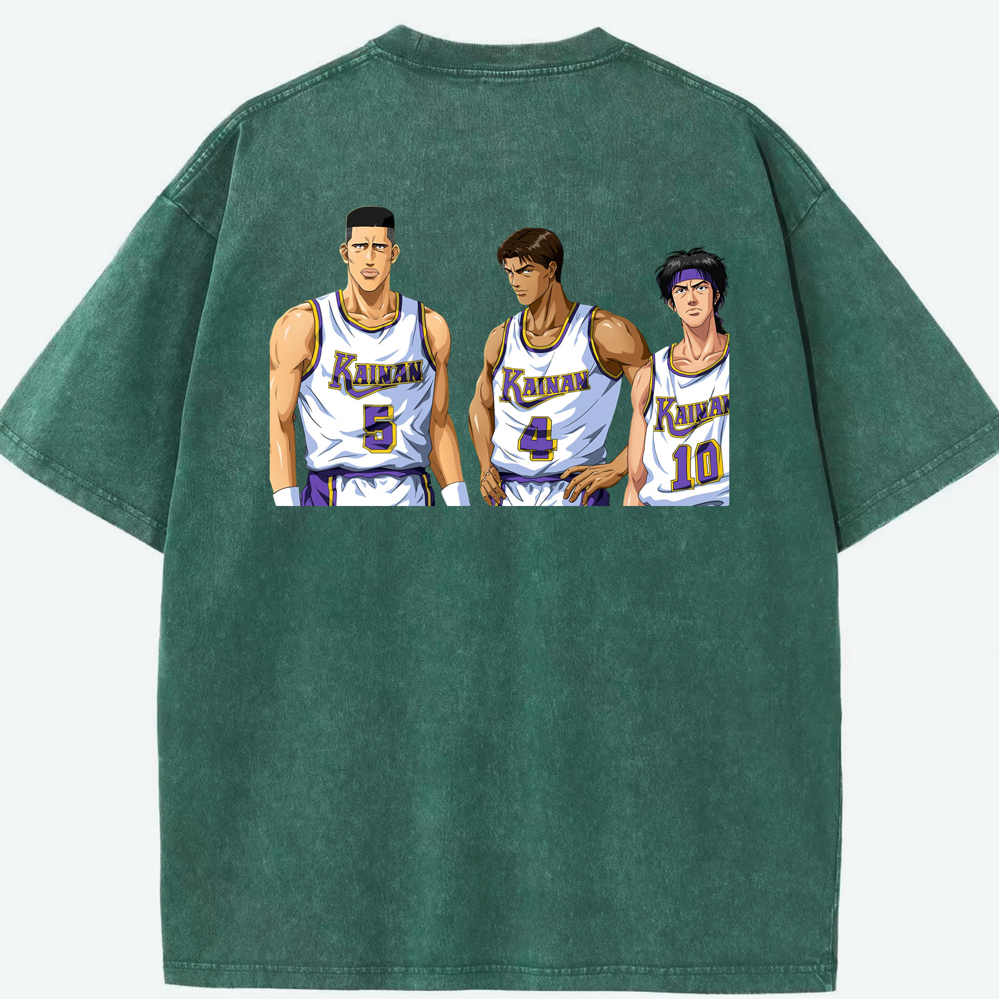 （画像用） SLAM DUNK／スラムダンク 綿100% ヴィンテージ風 半袖Tシャツ（背面プリント）